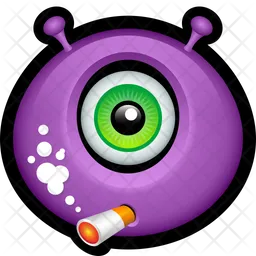 Lila monster Emoji Symbol