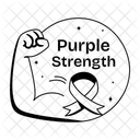 Lila Starke Kraftvoll Krebs Symbol