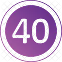 Límite de velocidad cuarenta  Icono