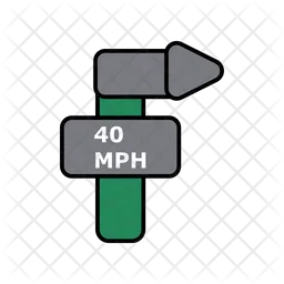 Límite de velocidad de 40 mph  Icono