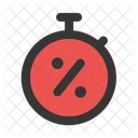 Limited Time Stopwatch Discount Icon