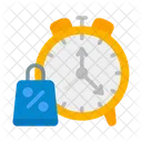 Limited Time Shopping Bag Discount Icon