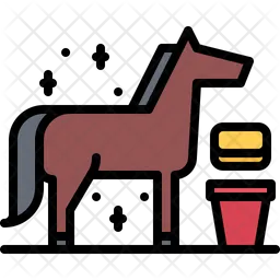 Limpieza de caballos  Icono