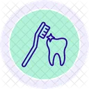 Icono De Circulo De Color De Dientes Limpios Icono