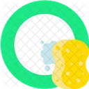 Limpieza De Vidrio Esponja Limpieza Icon