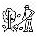 Limpieza Exterior Rastrillar Barrer Icono