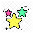 Estrellas Verde Comida Icono