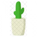 Lindo cactus con maceta minimalista  Icono