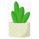 Lindo cactus con maceta minimalista  Icono