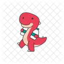 Lindo dinosaurio con leche  Icono