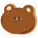 Lindo personaje de galleta de oso  Icono