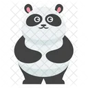 Lindo panda de pie  Icono