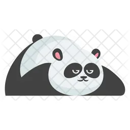 Lindo panda perezoso  Icono