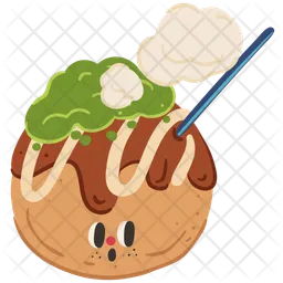 Lindo personaje takoyaki  Icono