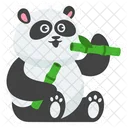 Lindo panda sentado  Icono