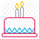 Line Birthday Cake Icon