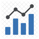 Line Bar Graph Up And Down Graph Marketing Analysis Icon