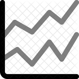 折れ線グラフ  アイコン