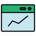 Line Chart Presentation Business Icon