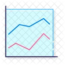 Line Chart Stacked Line Chart Stacked Icon