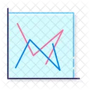 Line Chart Scatter With Straight Lines Scatter Lines Icon