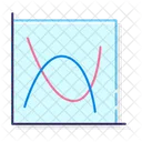 Line Chart Scatter With Smooth Lines Scatter Icon