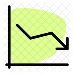 Line Chart Down  Icon