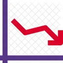 Line Chart Down Decrease Chart Loss Chart Icon