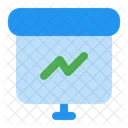 Line Chart Statistics Presentation Icon