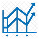 Line Chart Stats Infography Icon