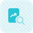 Line Chart Paper Repeat Growth Chart Analysis Report Icon