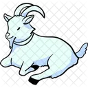Line Goat Seat Adha Islam Icon