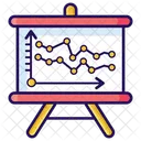 Line Graph Data Presentation Graphical Presentation Icon