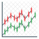 Data Analytics Statistics Double Line Graph Icon