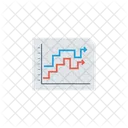 Line Graph Statistics Benefits Icon