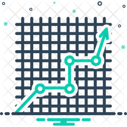 Line Graphic On Checkered Icon