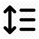 Line Height Alignment Text Lines Icon