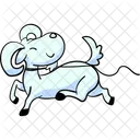 Line Running Goat Eid Ramadan Icon