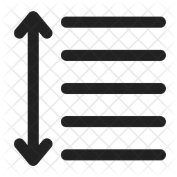 Line Spacing Icon - Download in Colored Outline Style