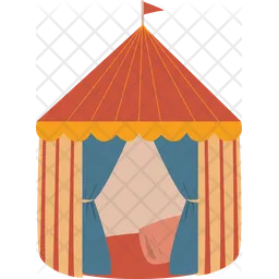 Line tent with pillow  Icon