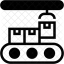 Linea De Montaje Cinta Transportadora Brazo Robotico Icono