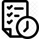 Cronograma Tarea Lista De Verificacion Icono