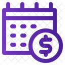 Linea De Tiempo Dinero Calendario Icono