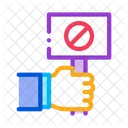 Flag Indicating Protest Icon
