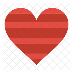 Lined Heart  Icon