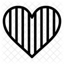 Lined Heart  Icon