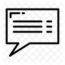 Lined rectangle chatbox  Icon
