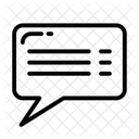 Lined rounded rectangle chatbox  Icon