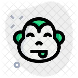 Língua de macaco, olhos sorridentes Emoji Ícone