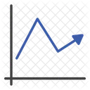 Linha Grafico De Linhas Grafico Ícone